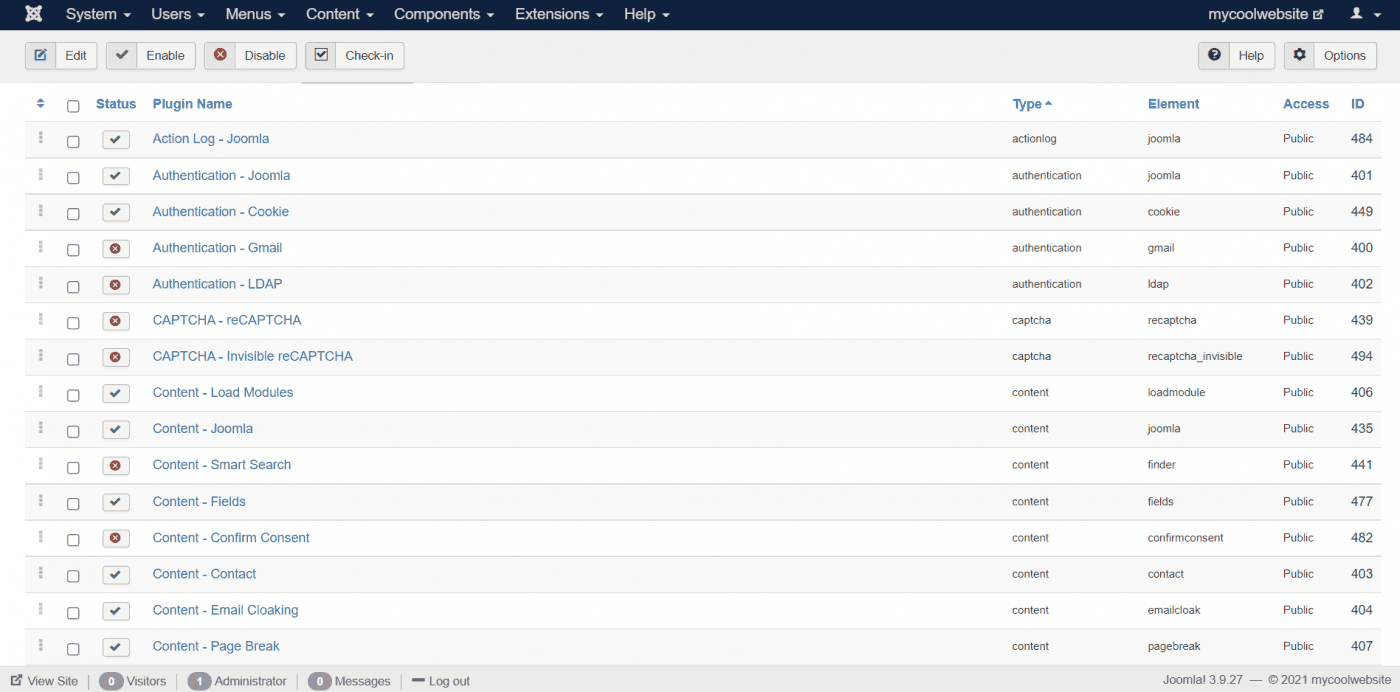 Joomla plugins