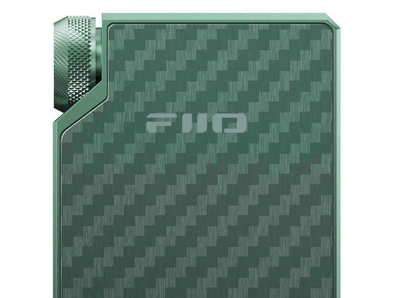 FiiO QX11 shown in a distinctive green and gold finish