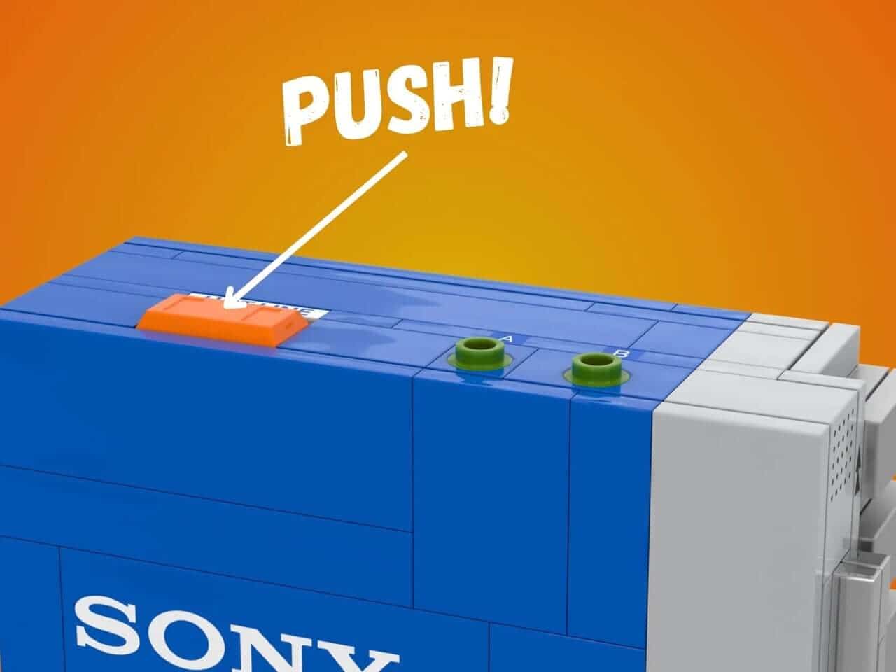 Close-up of mechanical details inside the cassette compartment