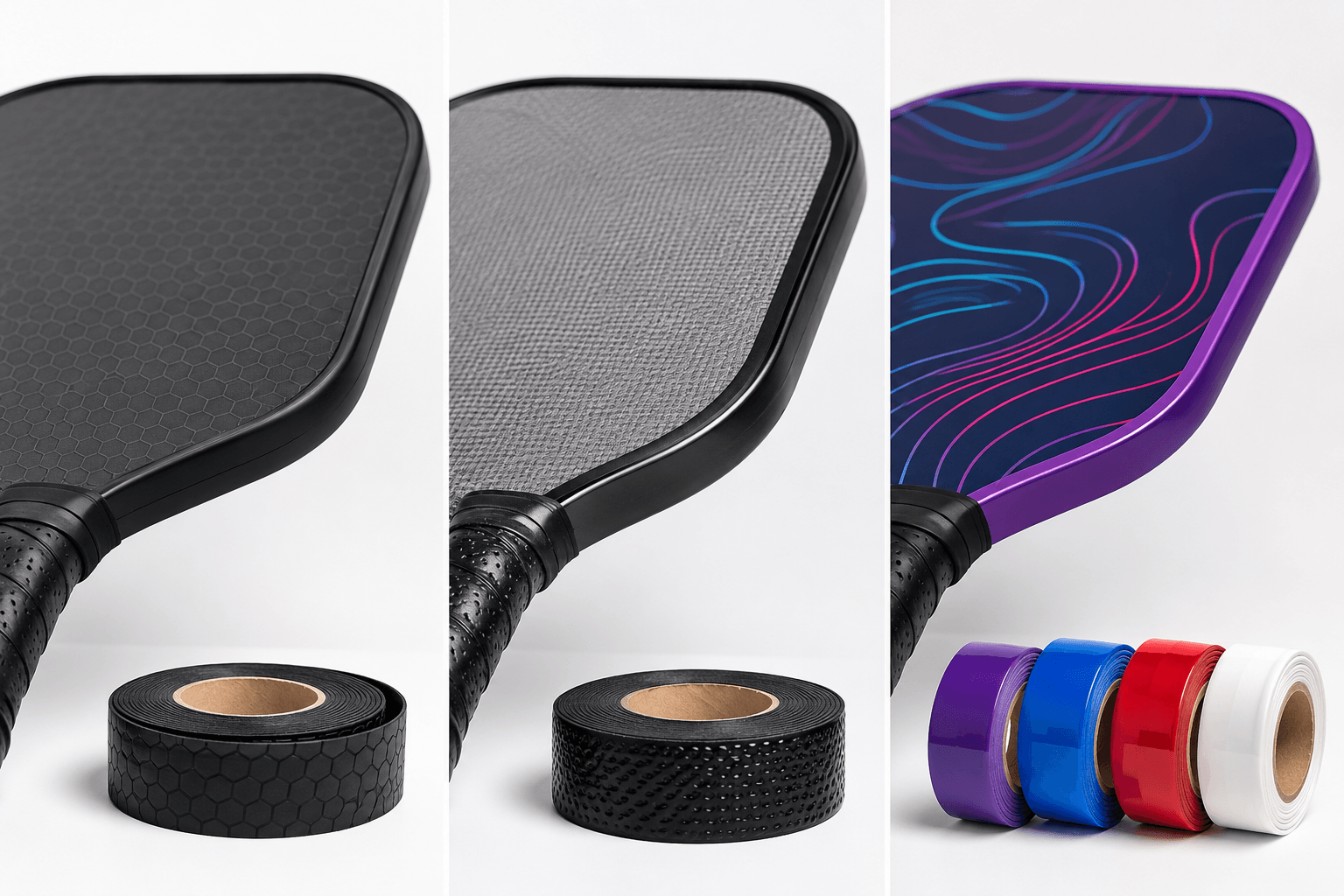 Pickleball edge guard tape types — protective, weighted, and custom decorative options