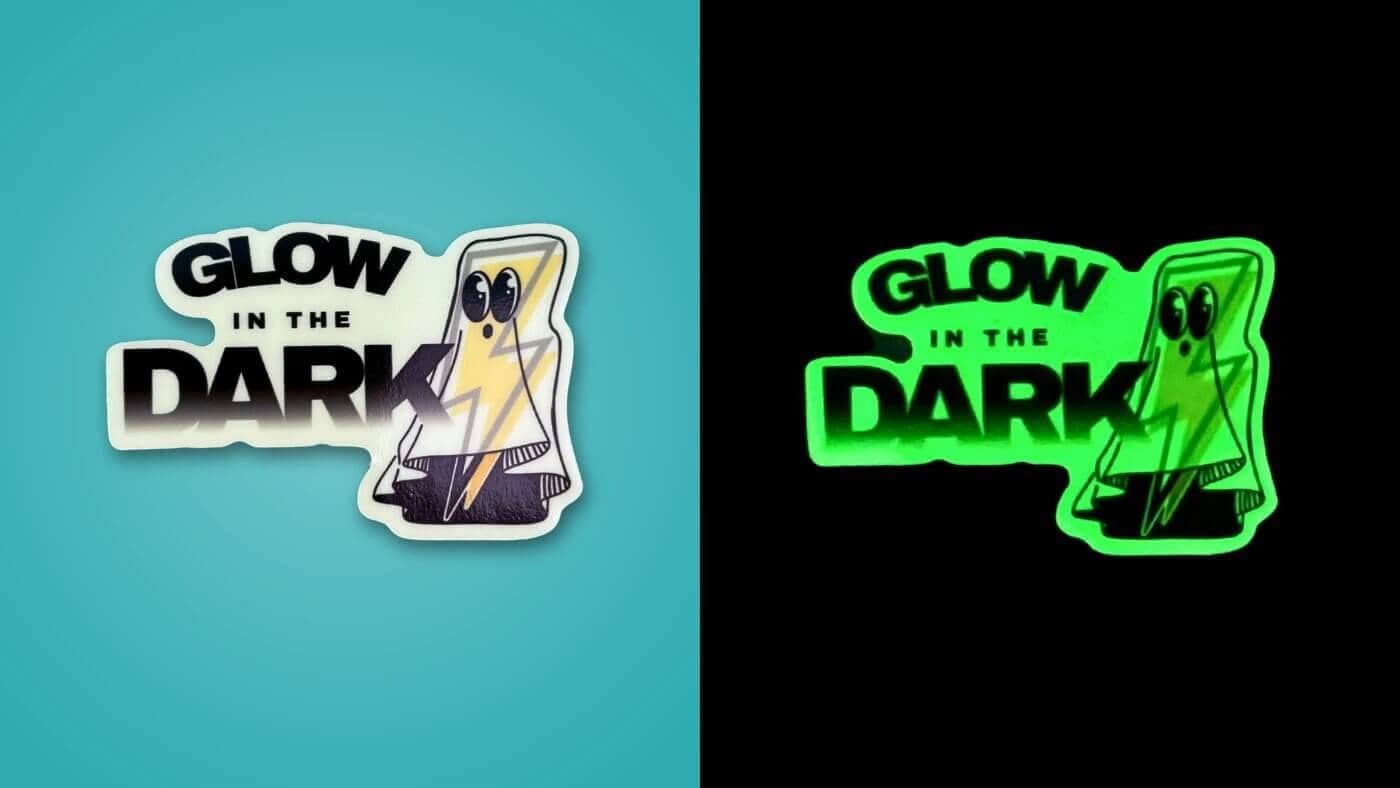 custom glow in the dark stickers