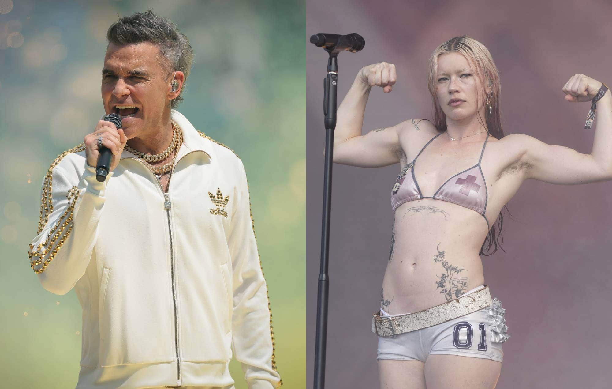 Robbie Williams and Rhian Teasdale of Wet Leg