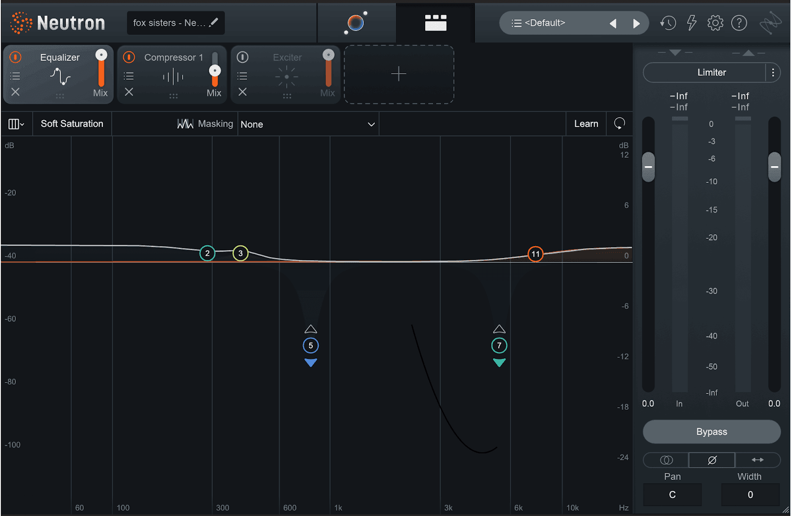 iZotope Neutron mixing plug-in used to mix podcasts