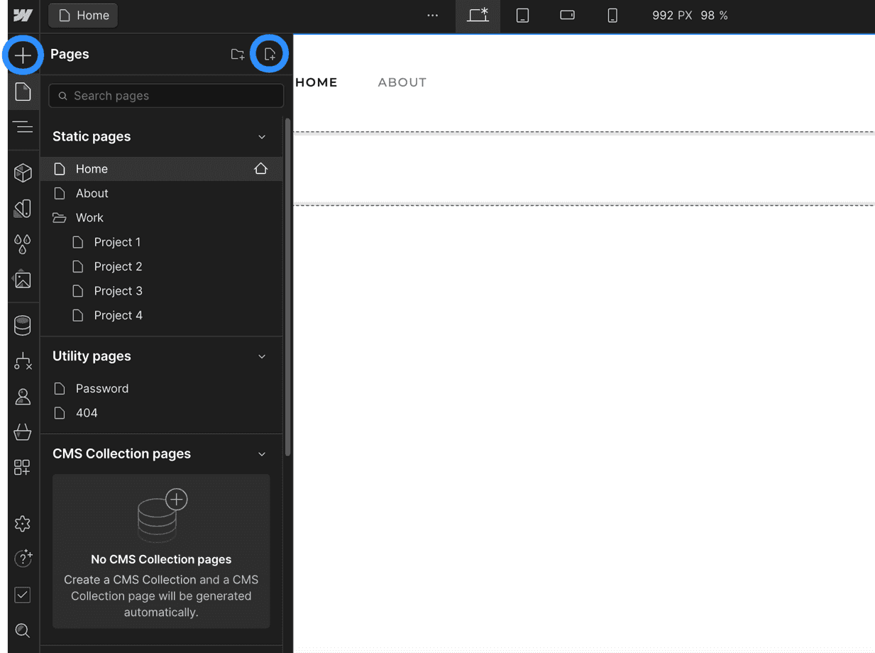 Webflow blog install step