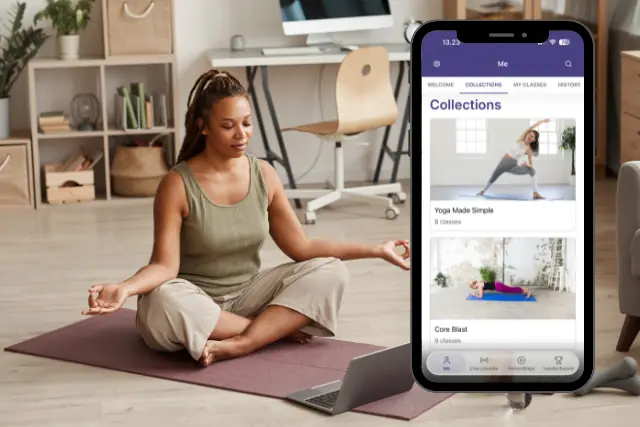 Yogaia app Collections, including Yoga Made Simple and Core Blast