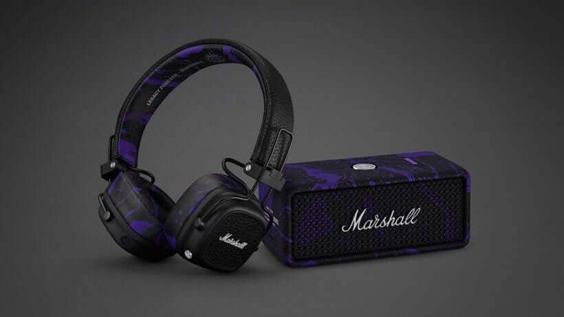 Marshall’s Major V headphones paired with the striking Emberton III speaker