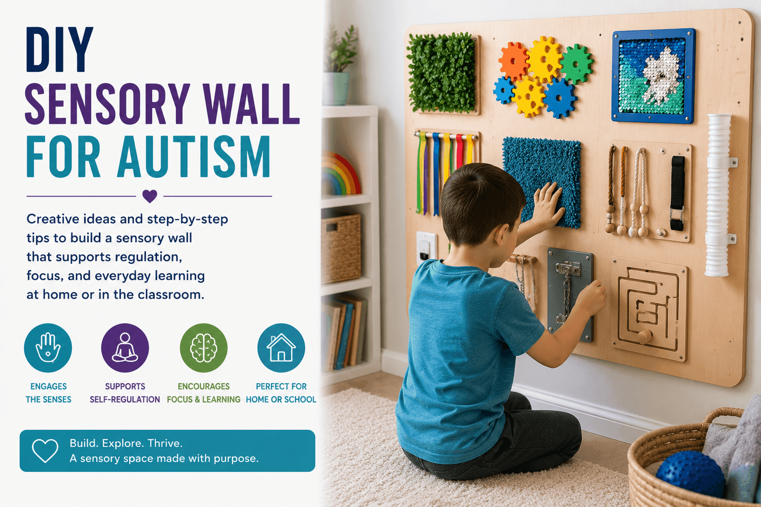 DIY Sensory Wall For Autism Ideas