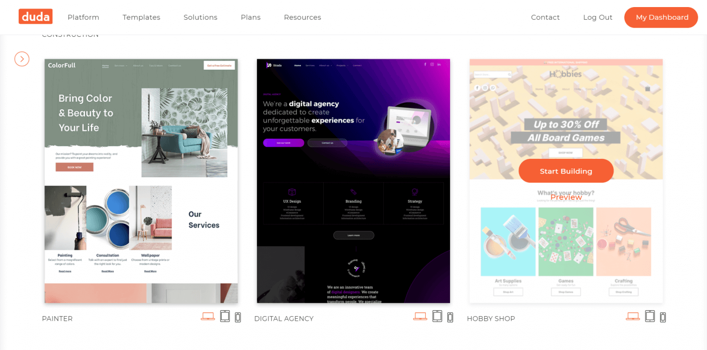 Duda templates