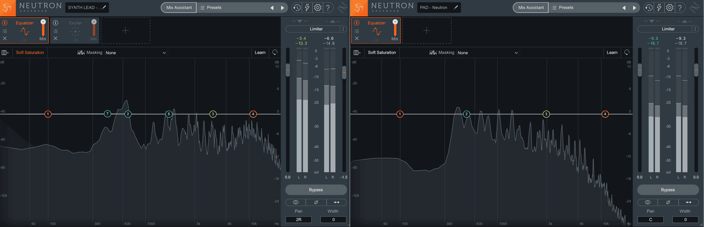 High pass filters on low and midrange elements