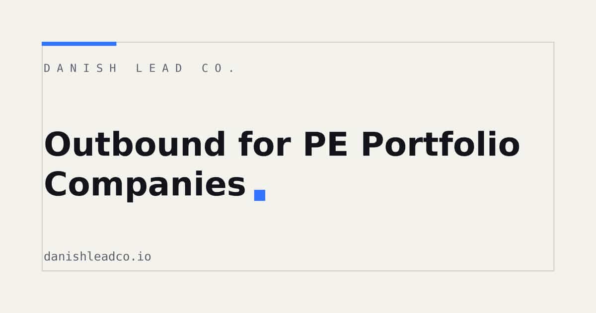 Outbound for PE Portfolio Companies