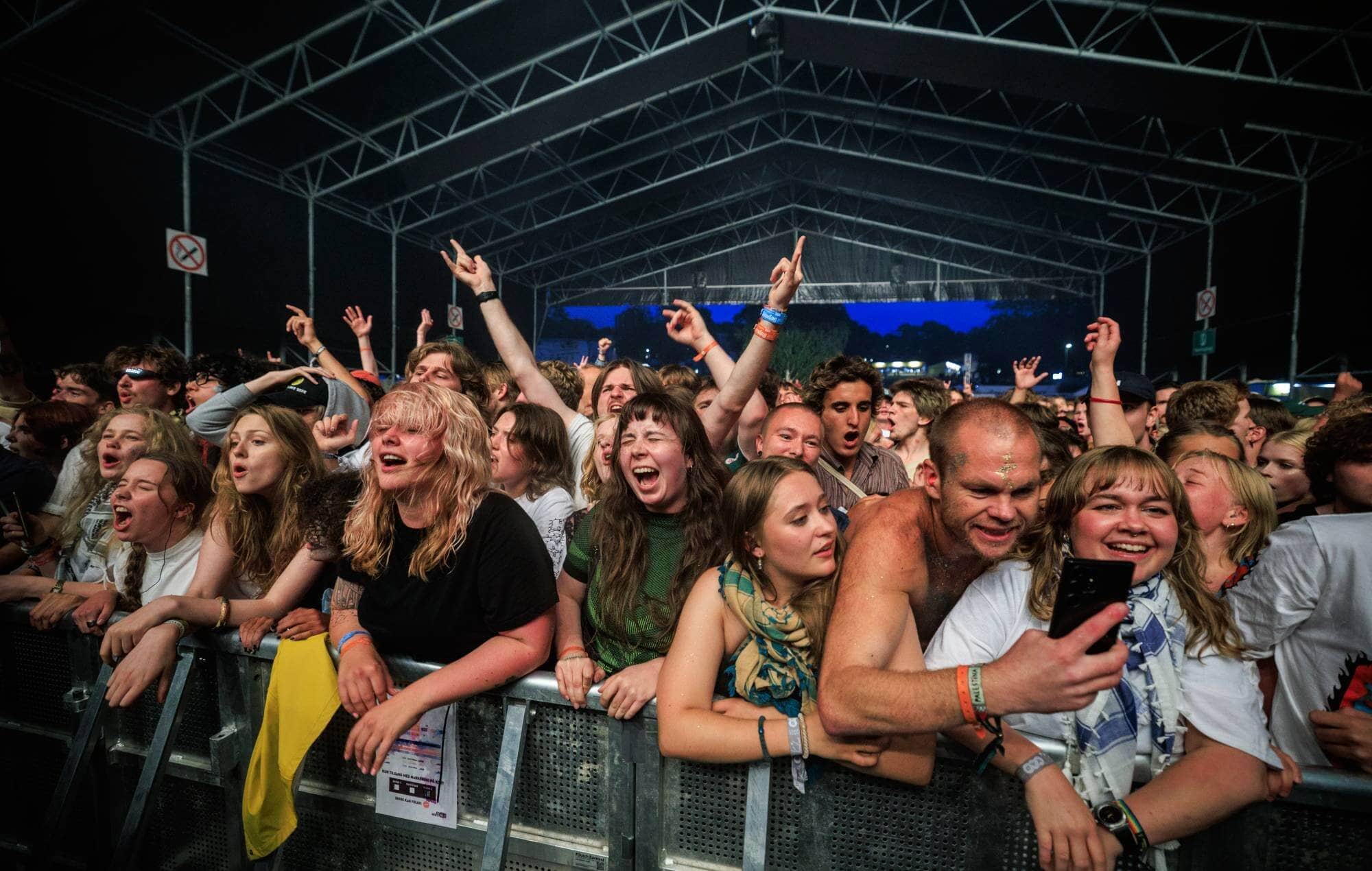 Crowd enjoying live music at a concert