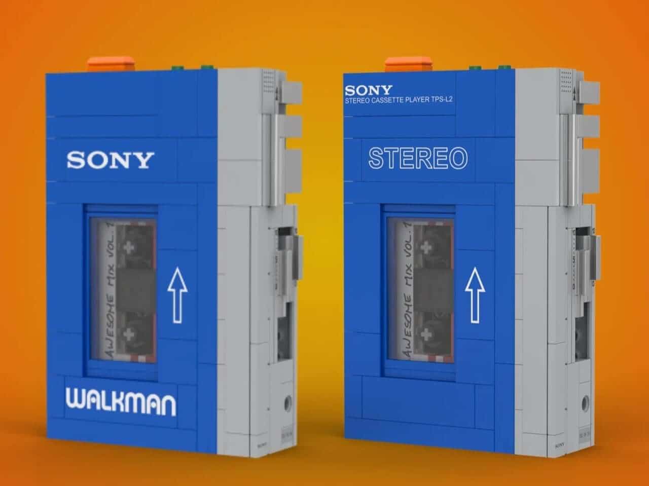 Pack shot of the full LEGO Walkman set