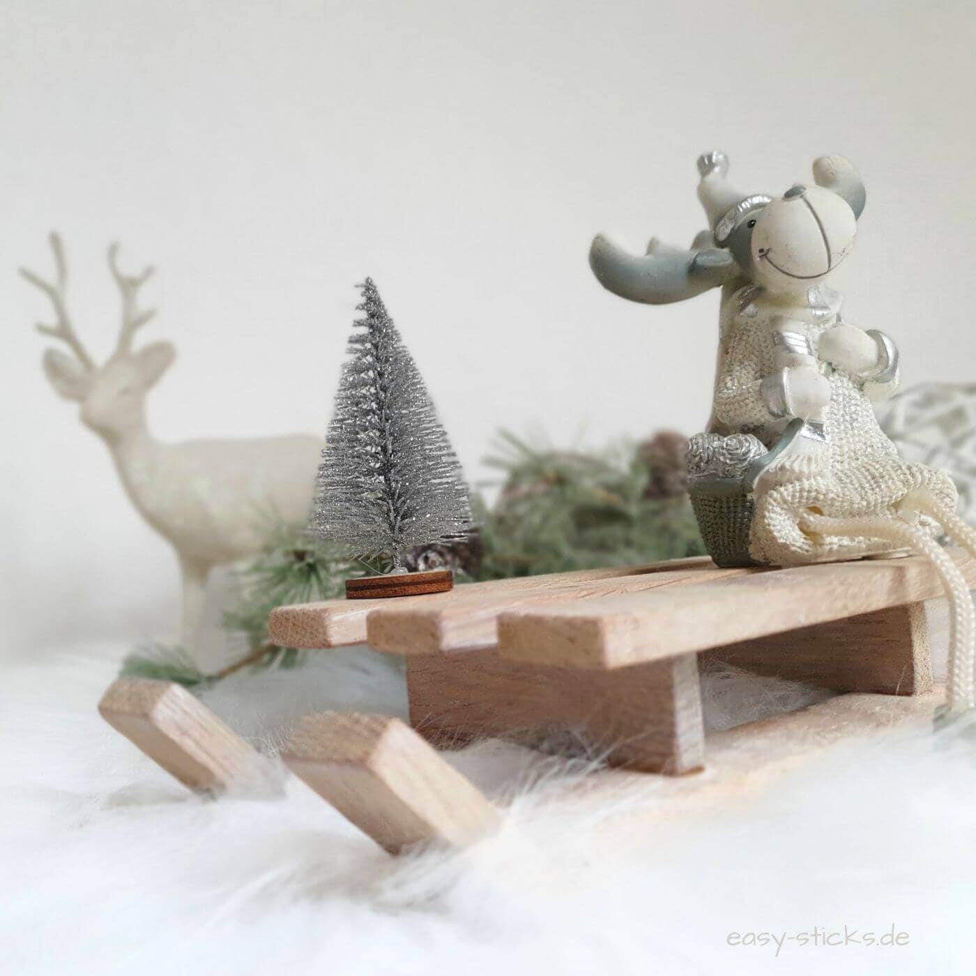 Schlitten weihnachtliches Klötzchenfieber