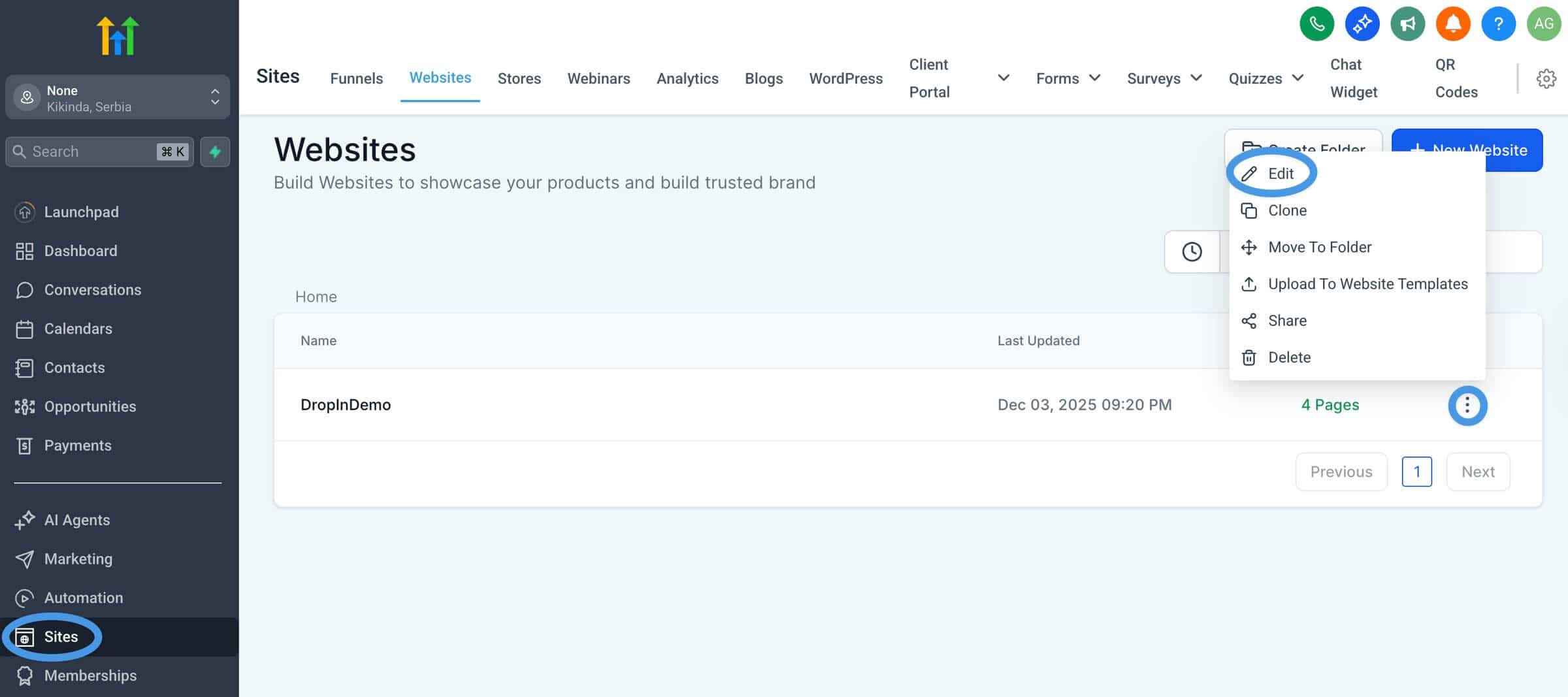 HighLevel blog install step