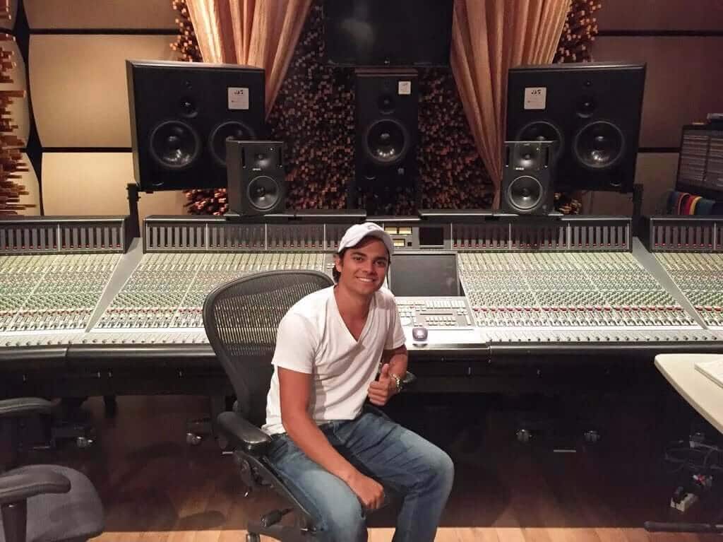Despacito engineer, Luis Saldarriaga (Salda) in the studio.
