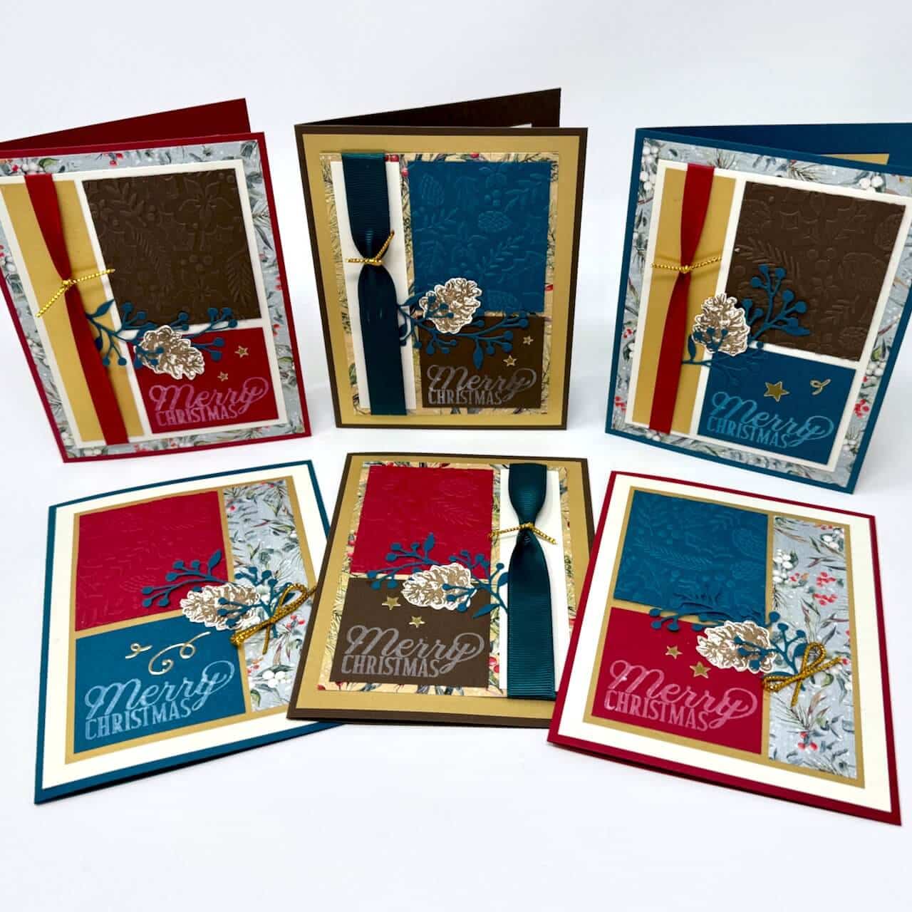 Triple Block Cards featuring Boughs of Joy