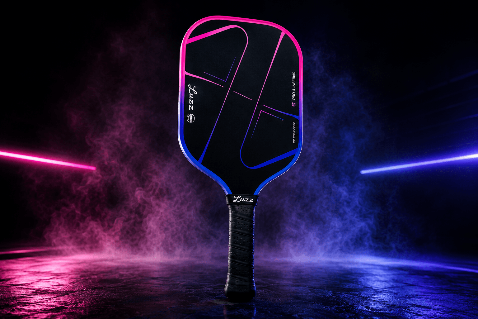 LUZZ Inferno MPP vs RPM Q2 — LUZZ Pro 4 Inferno MPP paddle close up
