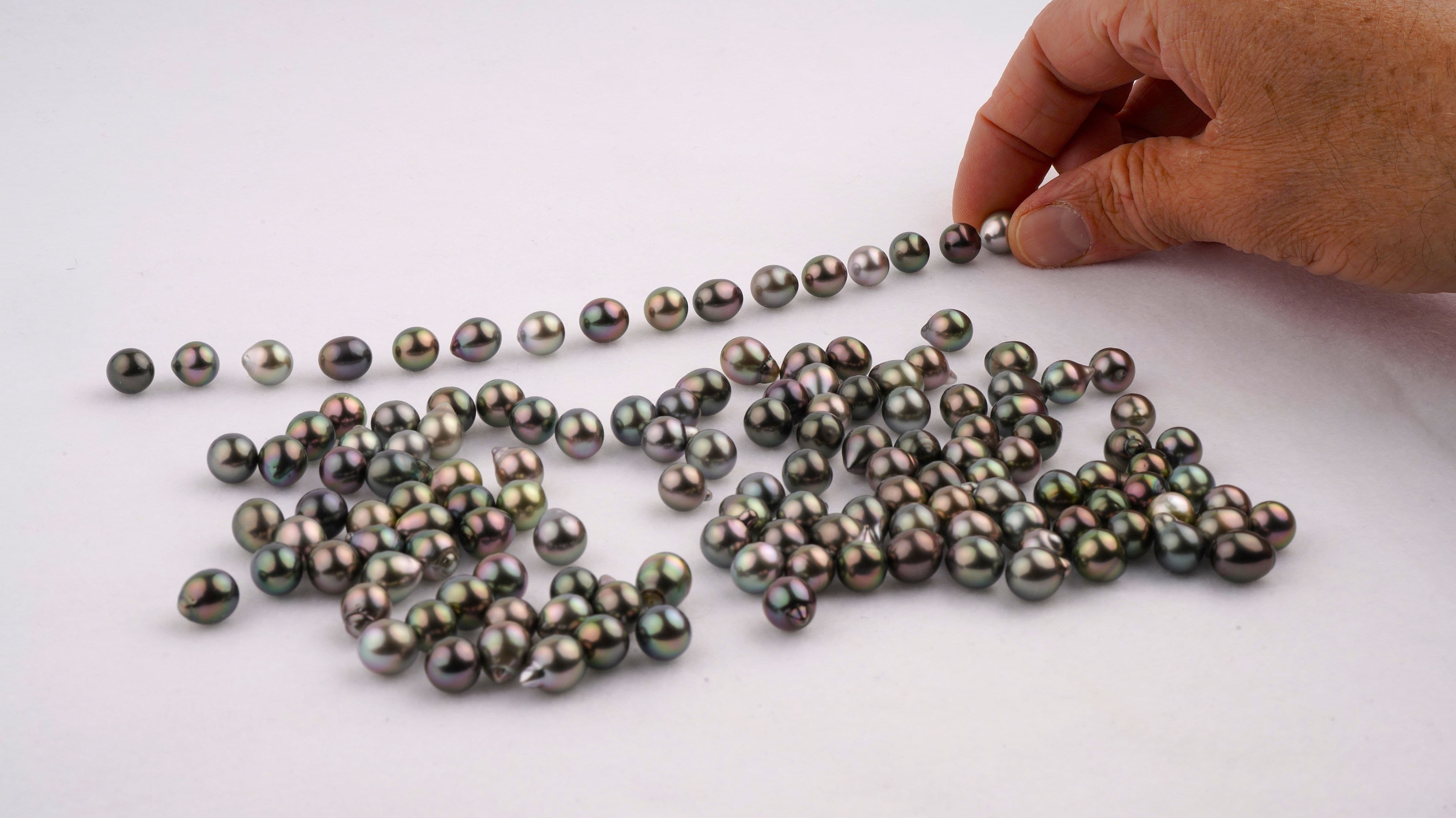 First step: Select intensely colored pearls