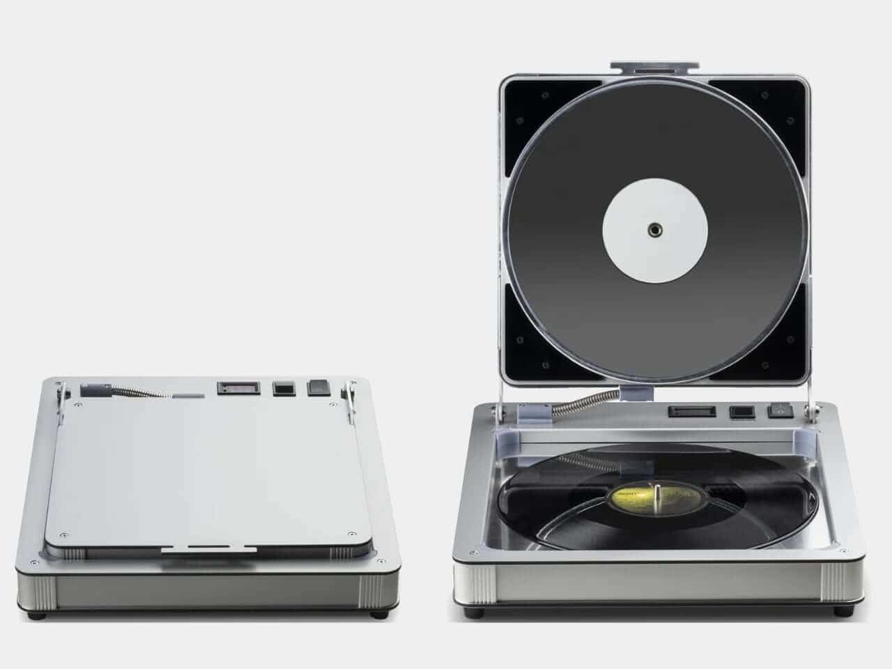 Vinyl album sleeves displayed as colorful interior artwork