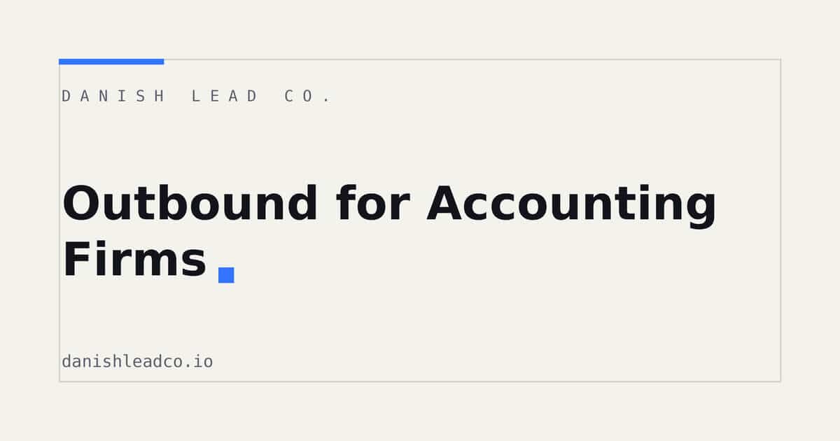 Outbound for Accounting Firms