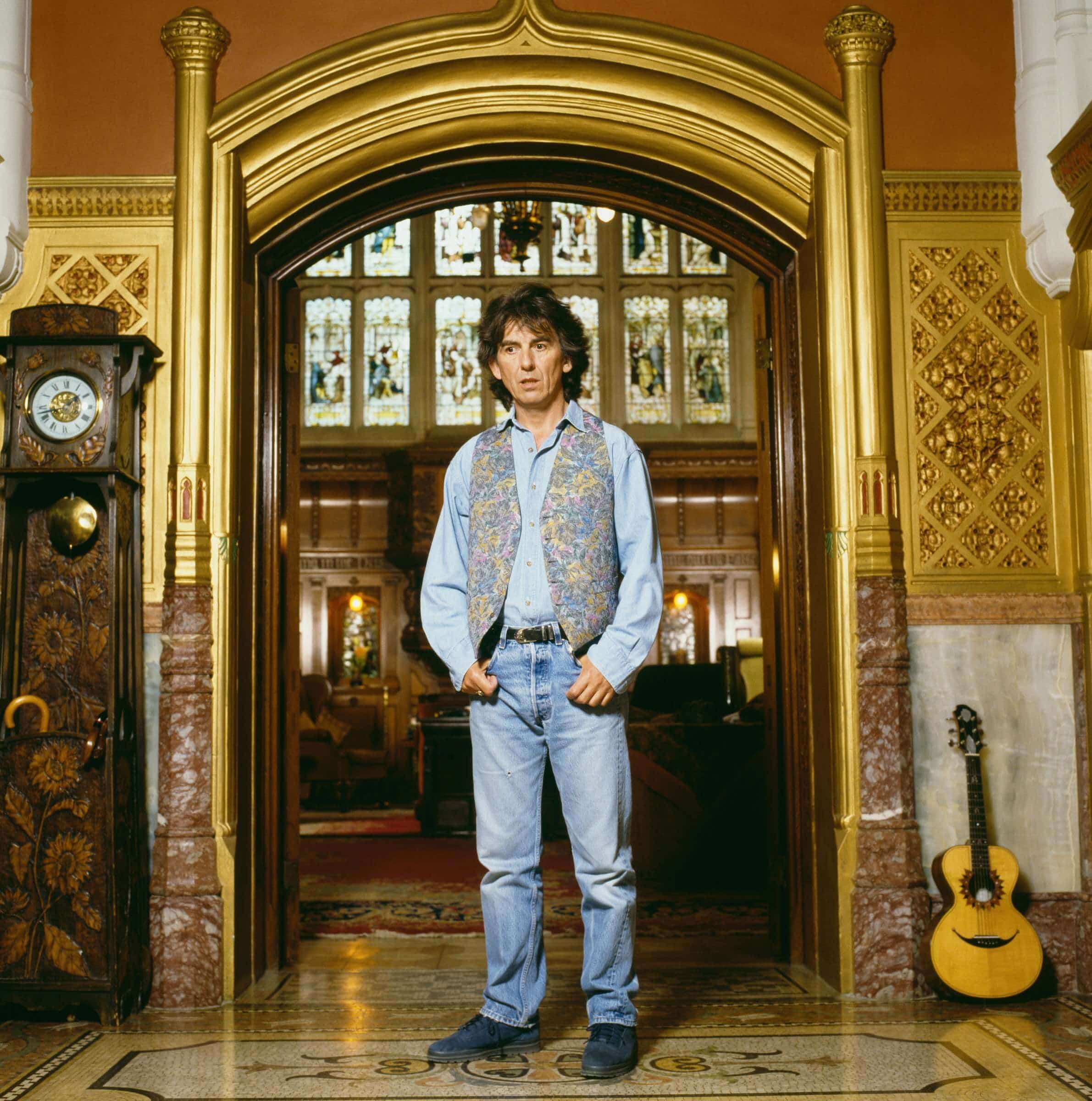 George Harrison at his home, Friar Park, near Henley-on-Thames, circa 1990 (photo: Terry O'Neill / Getty Images)