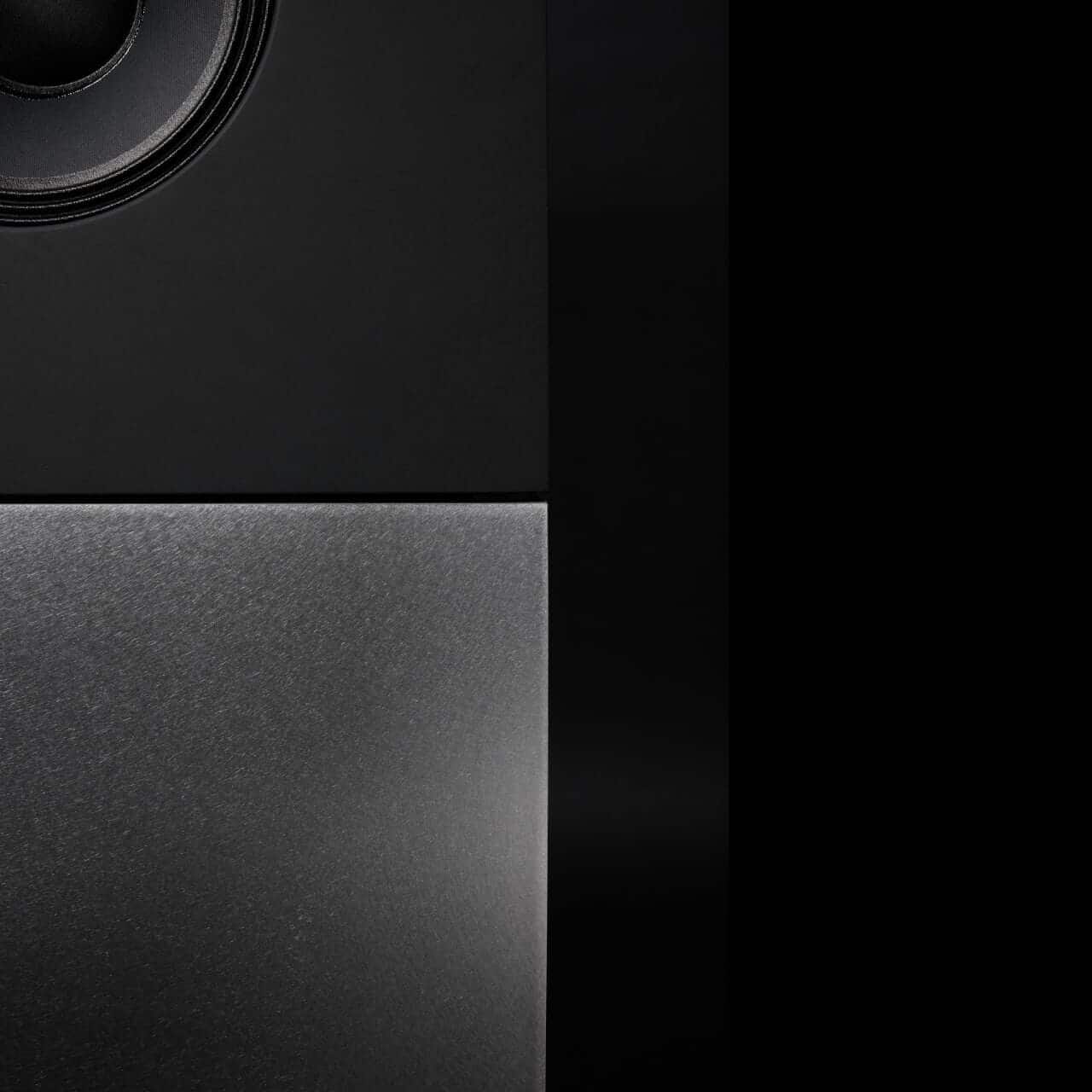 Symmetry and minimalist design create a striking presence that doubles as art and audio equipment.