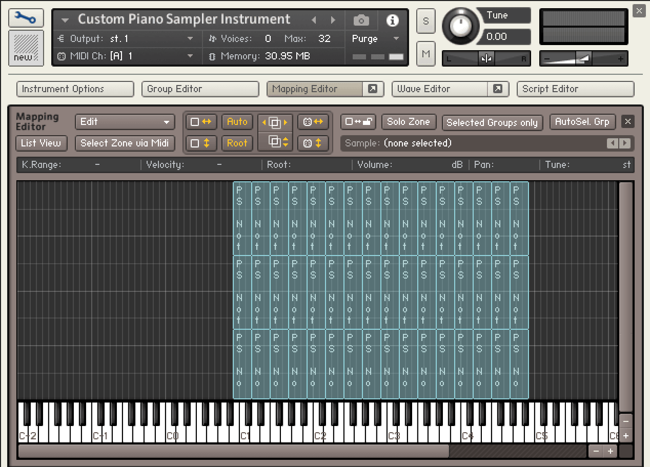 Multi-sampled instrument