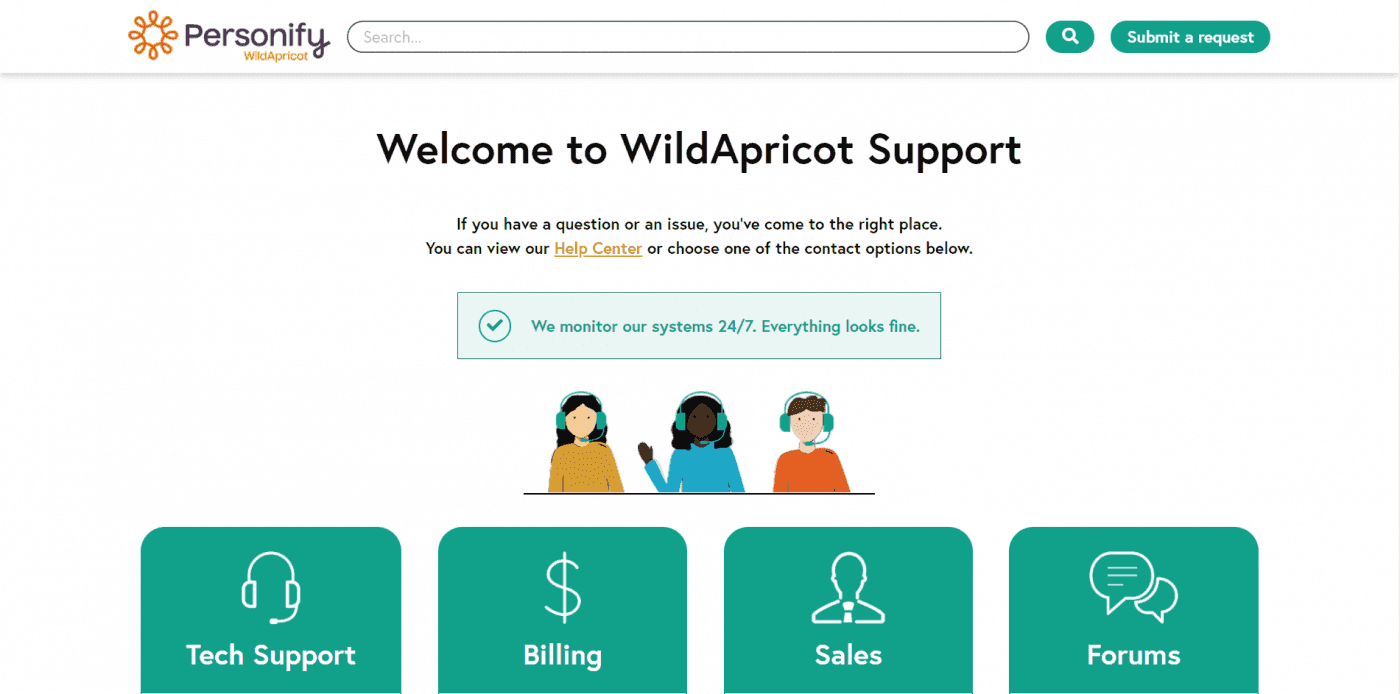 Wild Apricot customer support
