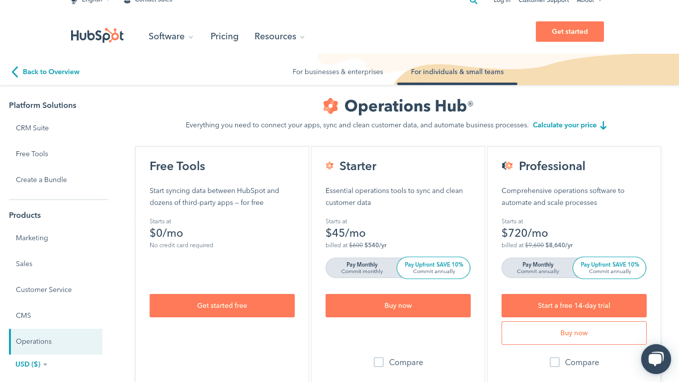 Operations hub individuals