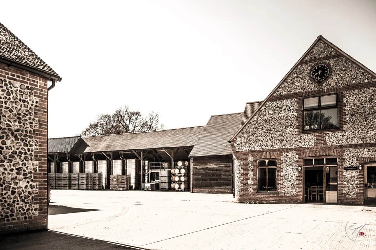 The modern Hattingley Valley eco-winery facility in Hampshire