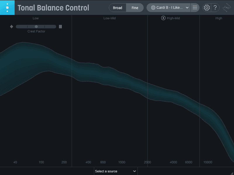 Tonal Balance Control curve for “I Like It”