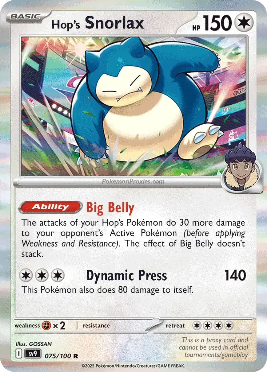 Hop’s Snorlax
