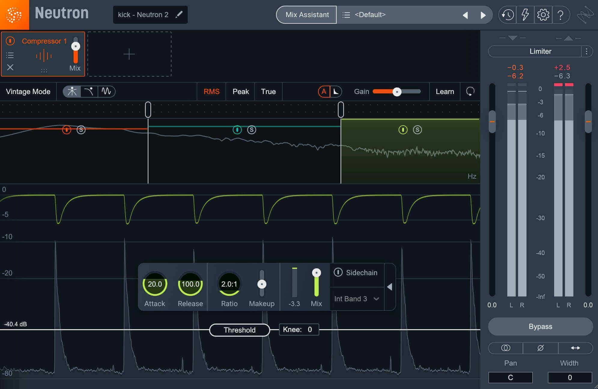 Multiband compression with the Neutron Compressor module