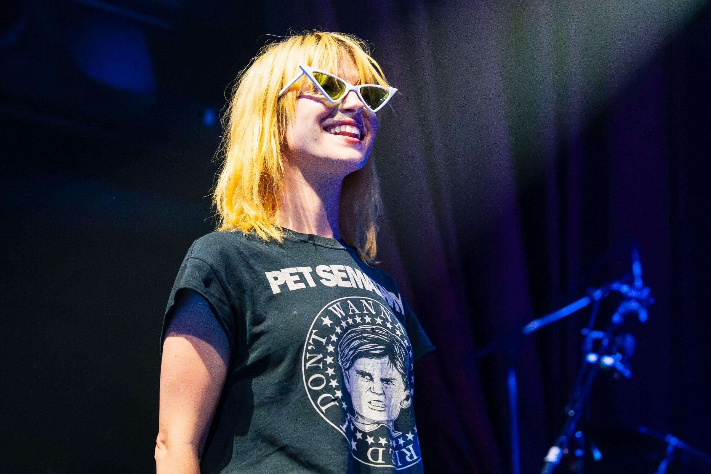 David Byrne and Hayley Williams perform at Radio City Music Hall