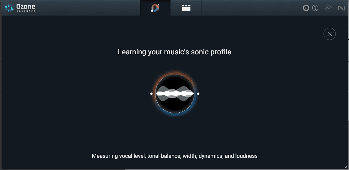 Ozone Master Assistant analyzing audio