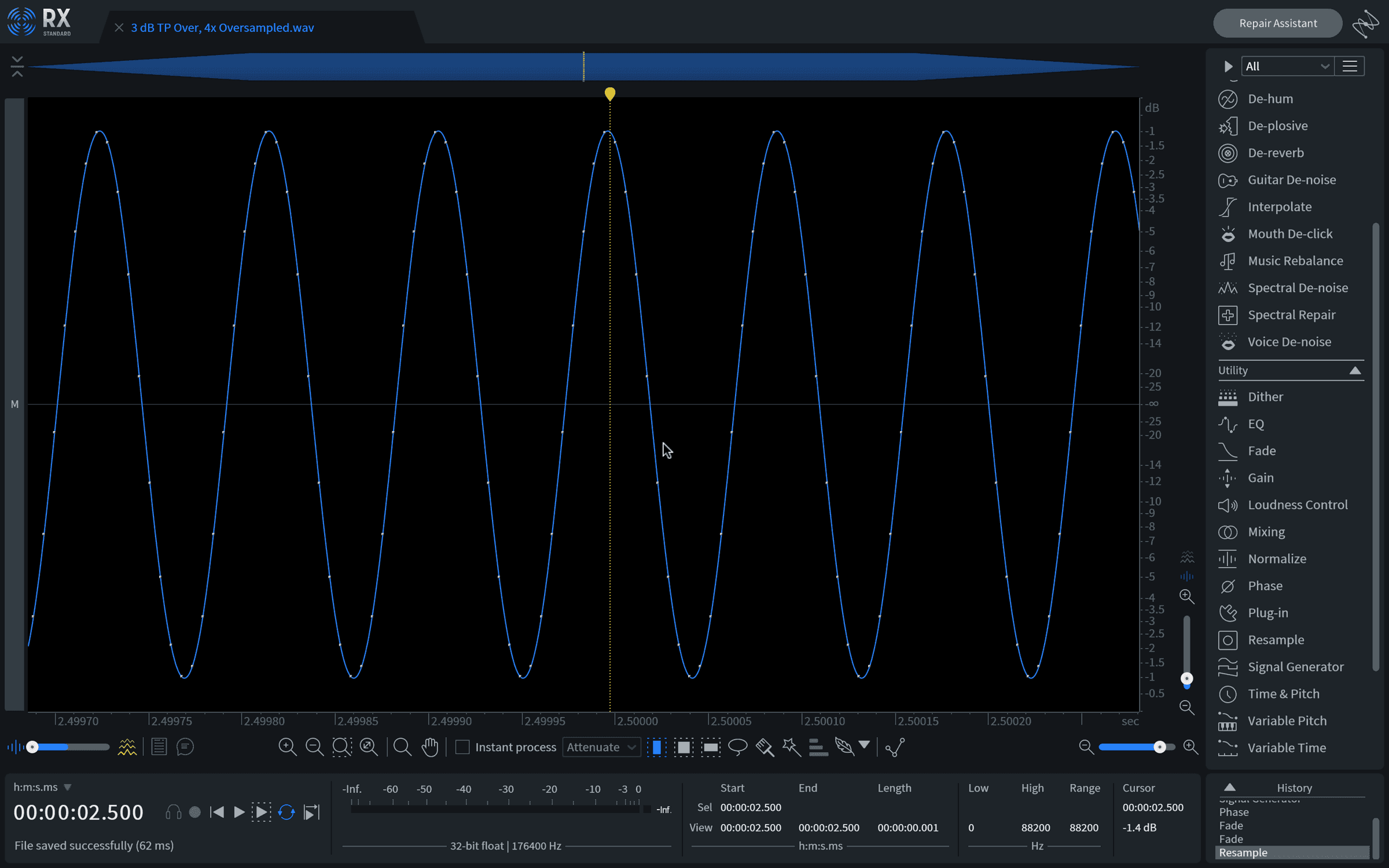 4x Oversampled waveform in RX