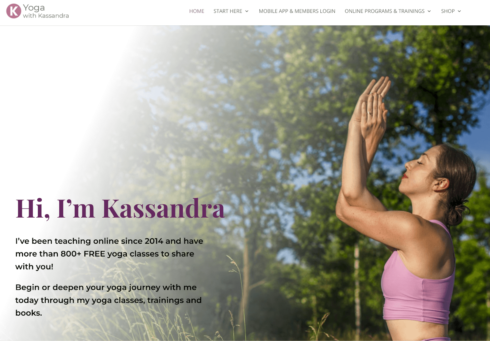 Yoga with Kassandra Yin yoga classes