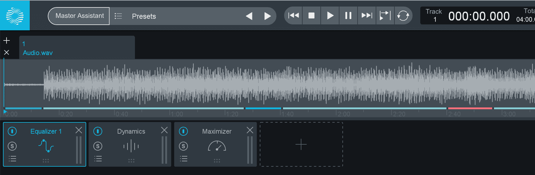 Simple processing chain in Ozone 9