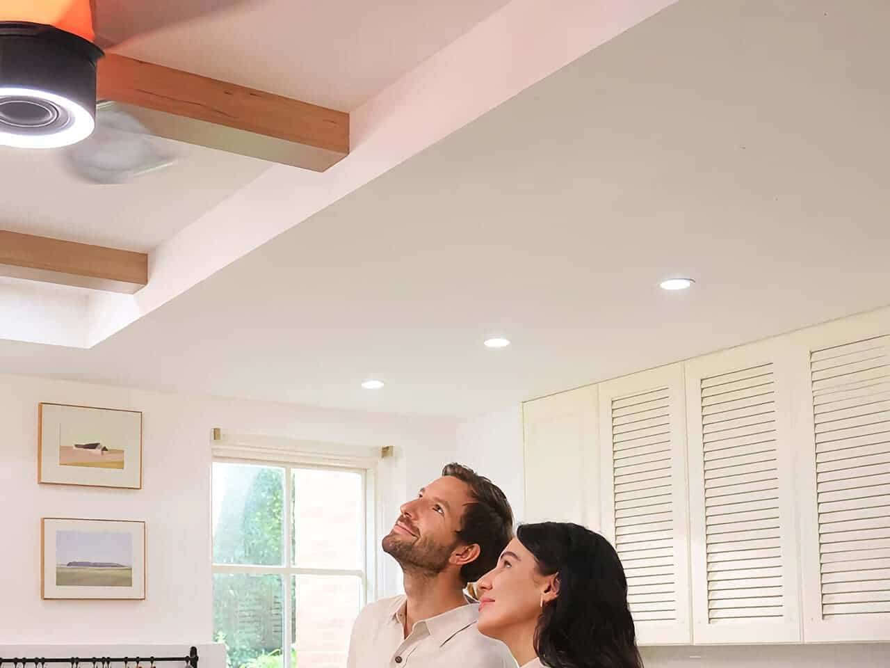 AirFi One ceiling fan shown as a complete room fixture