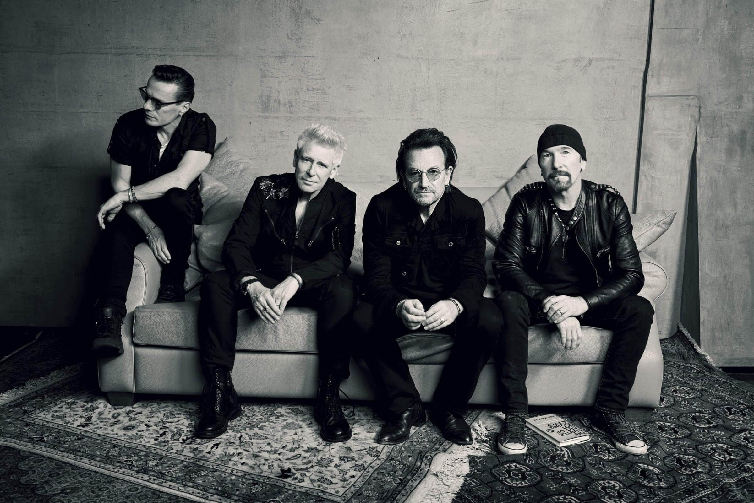 U2 performing live, photo by Olaf Heine