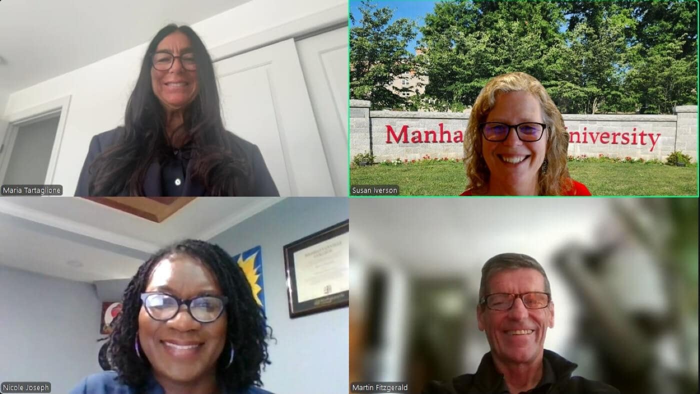 screenshot of four people in dissertation zoom meeting