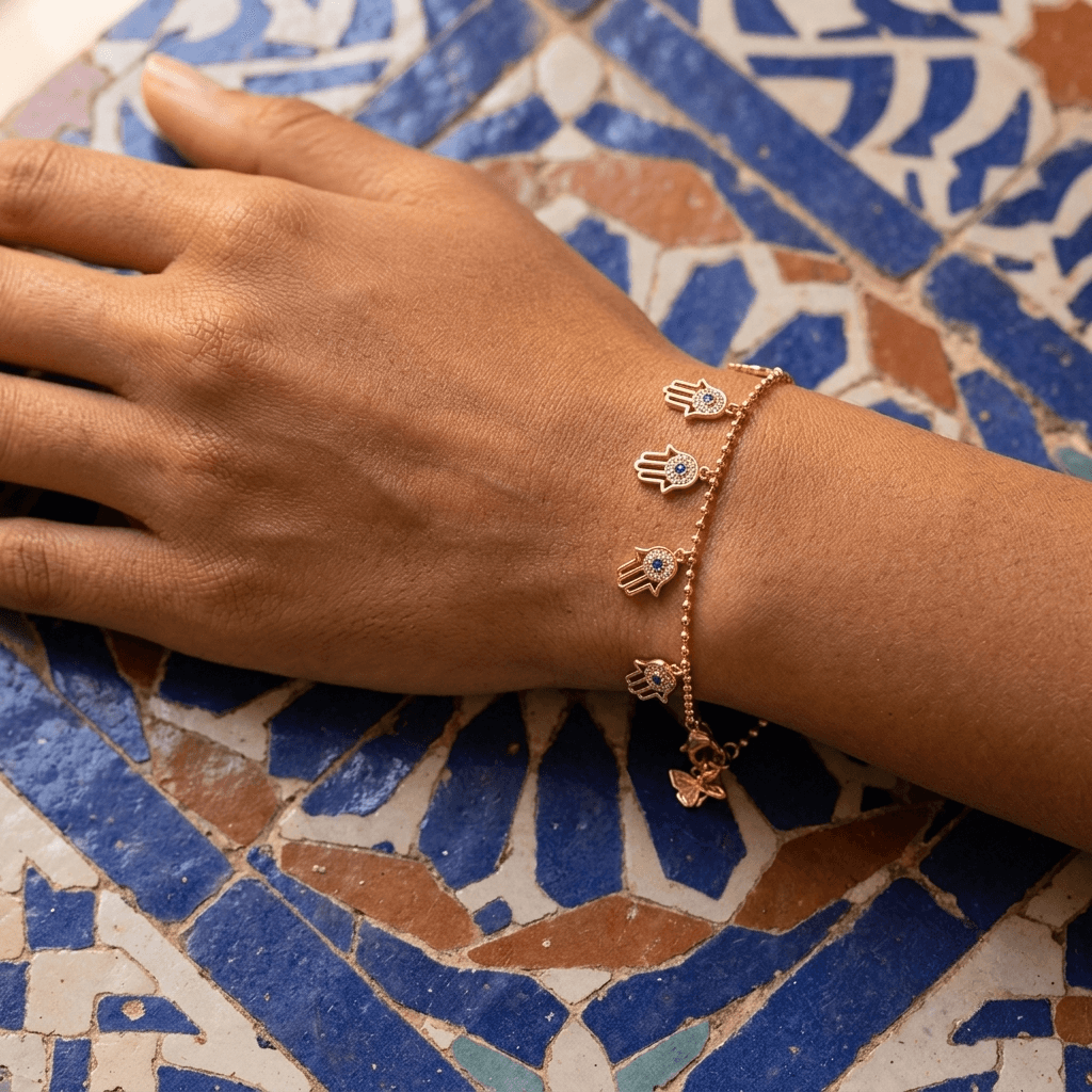 Evil Eye & Hamsa Charm Bracelet