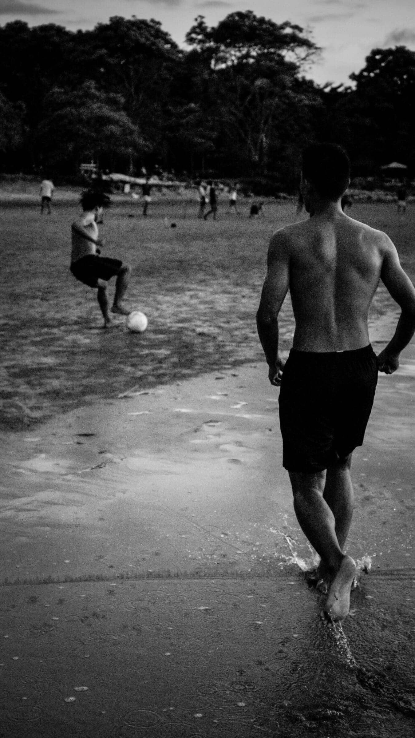 male friends at the beach