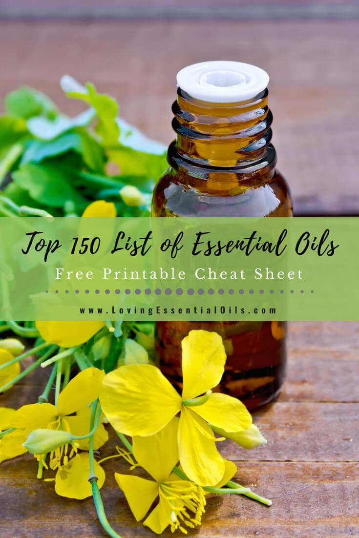 Free printable list of essential oils and their uses
