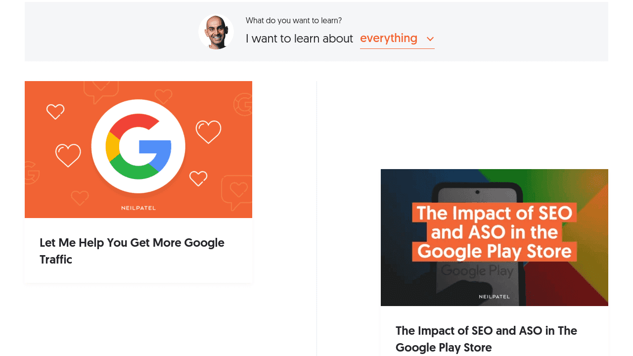 Neil Patels marketing blog