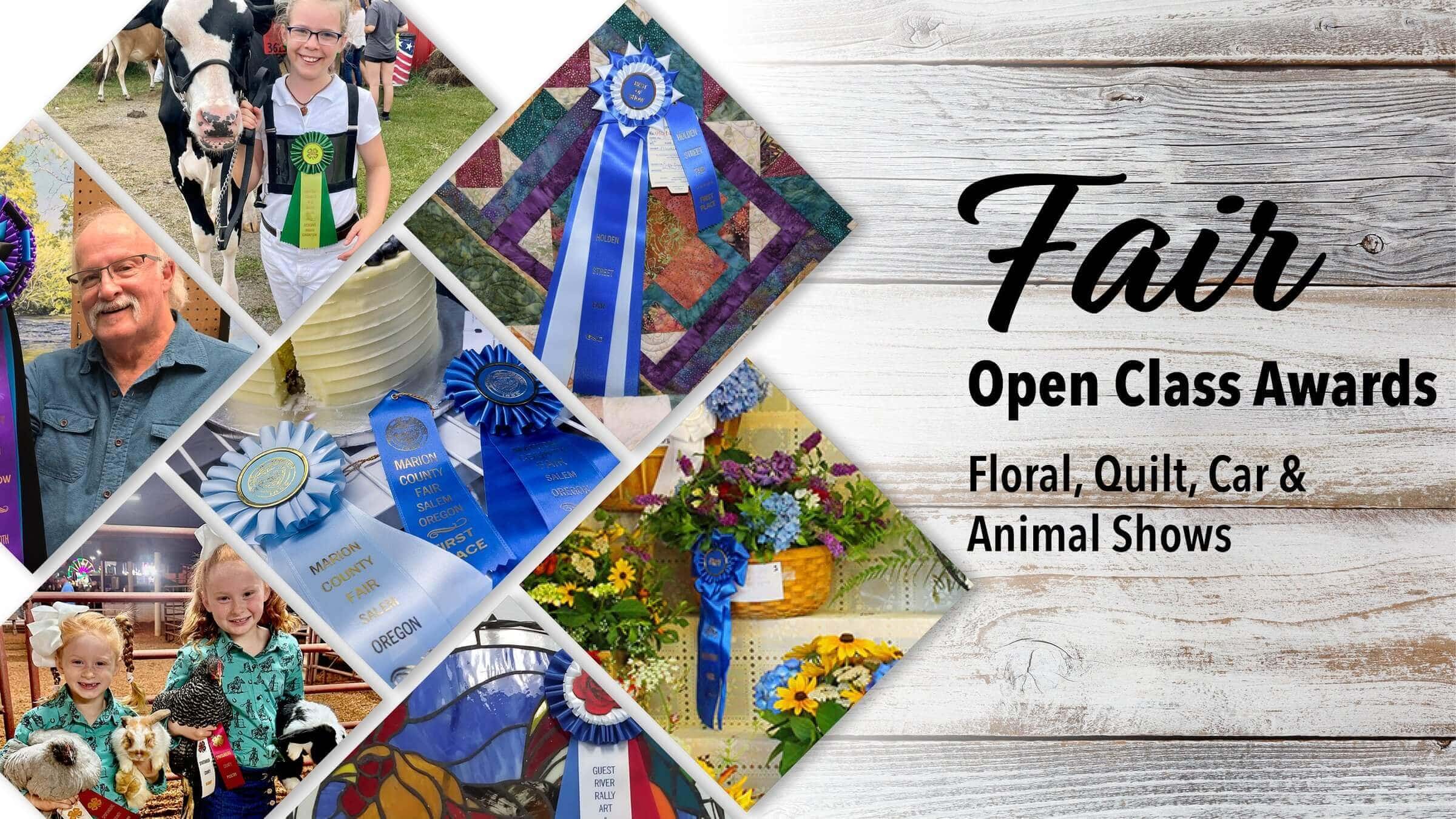 Fair Open Class Awards - Floral, Quilt, Car & Animal Shows