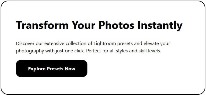 Lightroom presets