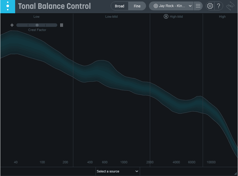 Tonal Balance Control curve for “King’s Dead”