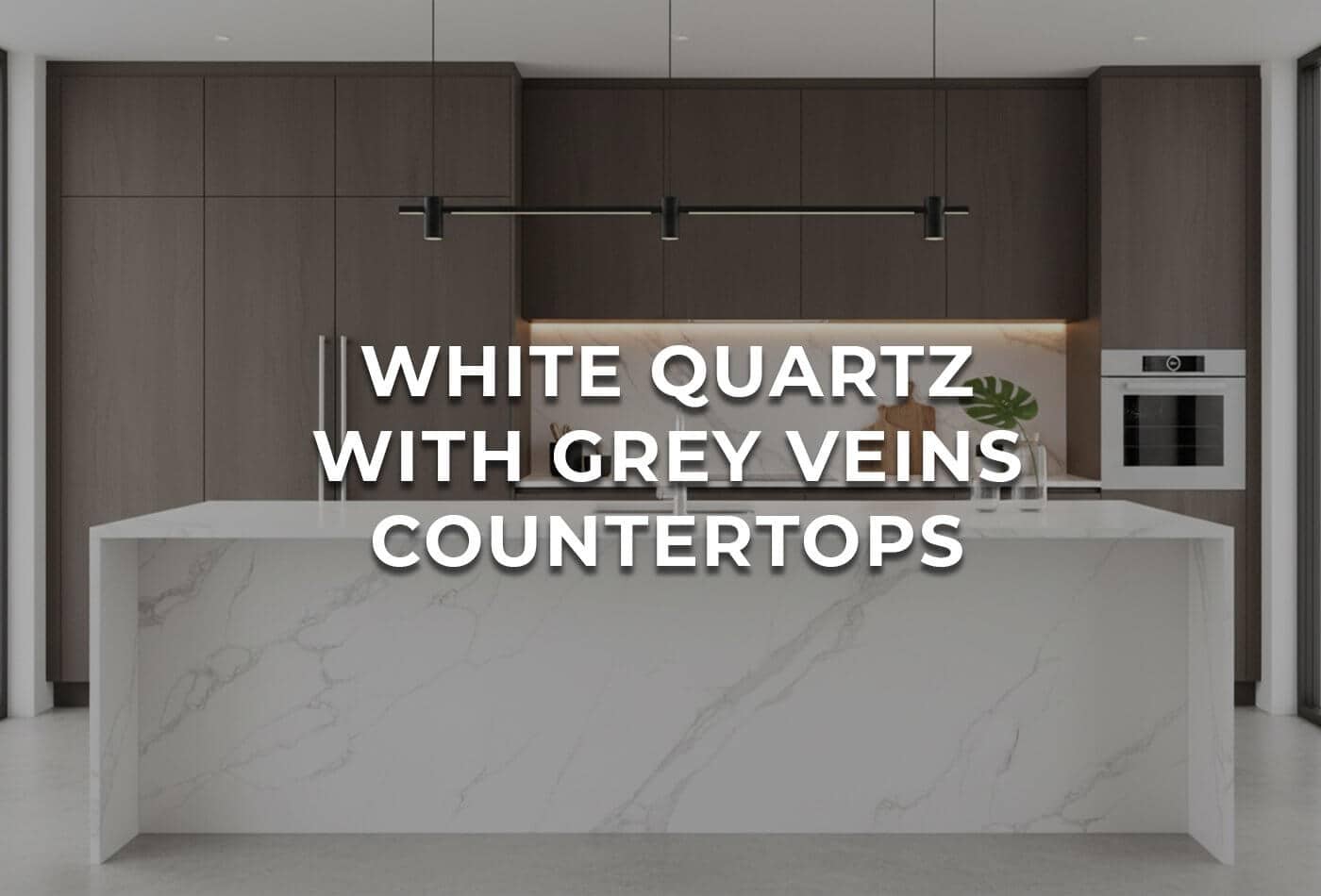 white quartz with grey veins countertops
