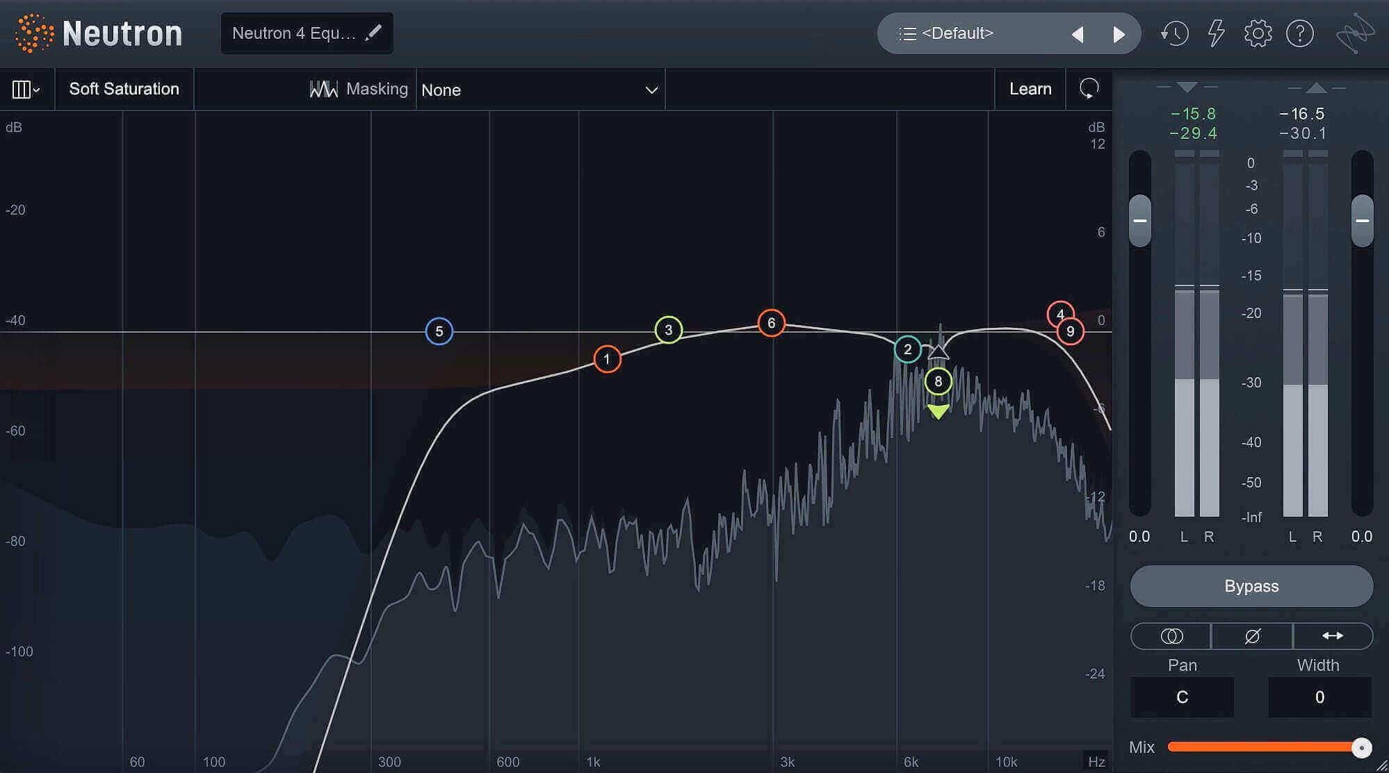 EQ settings on an 808 hi-hat